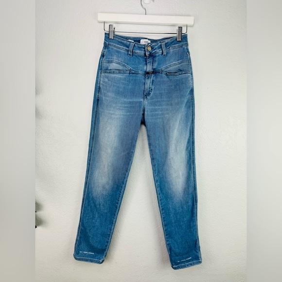 CLOSED Pedal Pusher High Waist Slim Blue Jeans - Picture 2 of 10